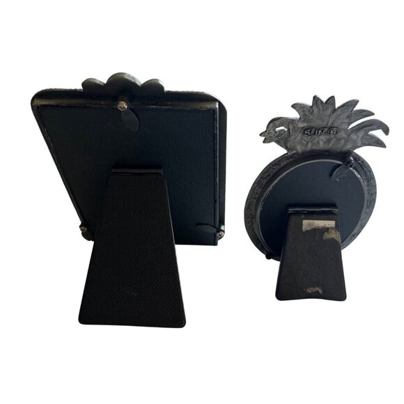 Decorative Silver Mini Photo Frames Set Of 2 With Pearl & Pineapple Design - Picture 5 of 11